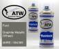 Preview: Ford, Graphite Metallic (Wheel), 4MRE / 904369: 400ml Sprühdose + 400ml Klarlack - Set, von ATW Autoteile West.